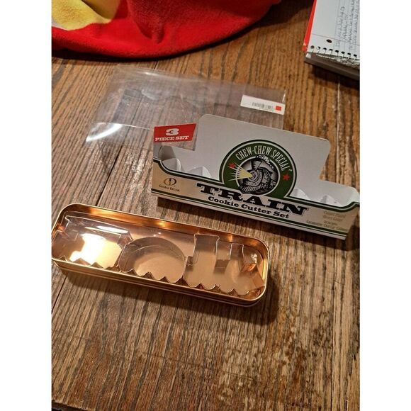 Vintage 2003 Global Décor CHEW CHEW Express Train Cookie Cutter Set Copper w Tin - Picture 6 of 8